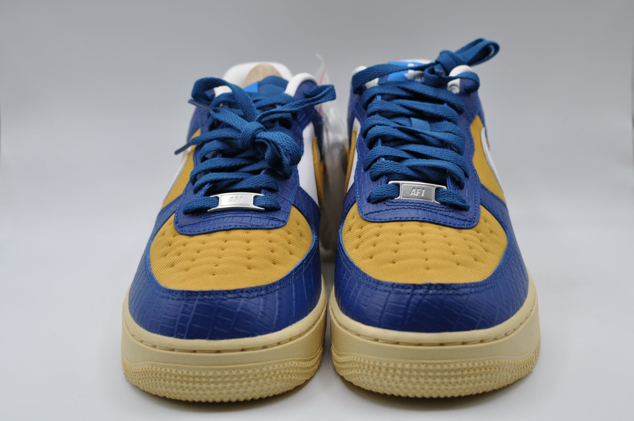 Nike Air Force 1 Low SP Undefeated 5 on It Blue Yellow Croc
